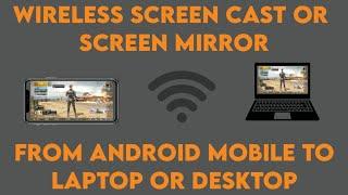 wireless screen mirroring,screen cast android mobile to laptops screen #screencart #screen mirroring