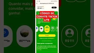 codigo de convite tiktok lite