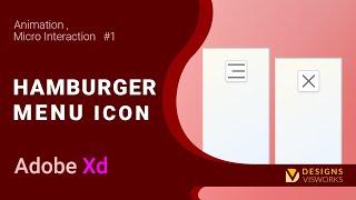 Adobe XD Hamburger Menu Icon Animation Design