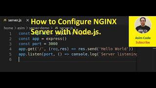 How to Configure NGINX Server with Node js