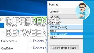 Difference Between FAT32, exFAT and NTFS