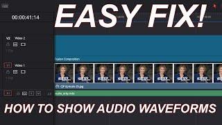 DaVinci Resolve 17- How to Show Audio Waveforms