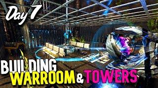 This is our Base 1 Week into Wipe! Building Warroom and Raiding! Road To Alpha 5! ARK PvP