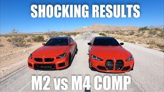 2024 BMW M2 vs 2024 M4 Comp RWD RACE! | BMW is lying..