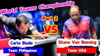 HIGHLIGHTS | Carlo Biado vs Shane Van Boening | Team Philippines vs Team USA (Part 2)