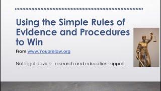 Self Help Law - Using Evidence and Procedures to Win