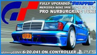 GT7 - SWAPPED Mercedes-Benz 190E '91 Pro Tune | Nurburgring Updated Setup | Gran Turismo 7 190E tune