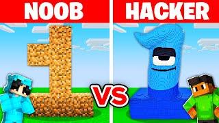 NOOB vs HACKER: I Cheated In a Number Lore Build Challenge! (Number 1)