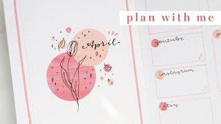 april 2022 bullet journal setup | plan with me | tulip theme 