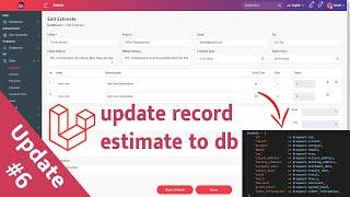 Update record estimate in Laravel 9 HR | System Management