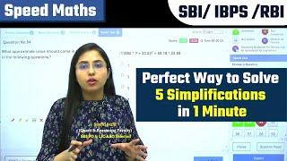 Perfect Way to Solve 5 Simplifications in 1 Minute | Speed Maths | Smriti Sethi