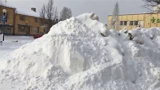 Fagersta centrum snö I snow in sweden 2018