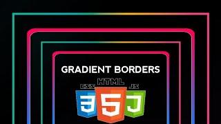 How to create gradient border in HTML & CSS | Gradient border with border-radius or Transparent BG