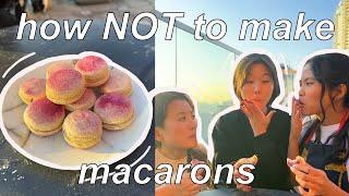 making macarons horribly (bloopers & baking vlog ft. @cafemaddy and @jeanelleeats)