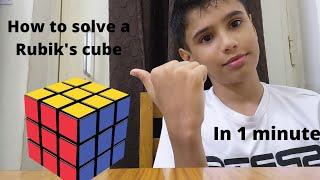 How to solve a rubik's cube with @ Rachit ki pathshala.