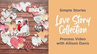 Scrapbooking Process Video - Wreath Style Layout | Simple Stories Vintage Love Story | Allison Davis