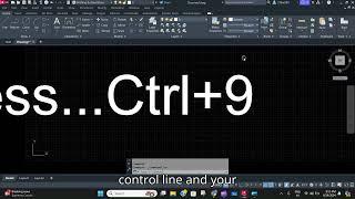 How to get back command line in AutoCAD !!