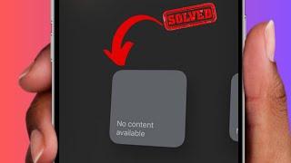 How to fix No Content Available Photo Widgets || Photo Widget no Content Available iOS 17 || 2024