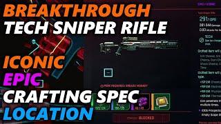 Cyberpunk 2077 Breakthrough Tech Sniper Crafting Spec (on Hard/Corpo) PC