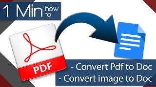 1 Min How To - OCR - Convert PDF to Google Docs