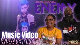 Non-Gamers  watch Arcane: League of Legends | "Enemy" Official Music Video Reaction