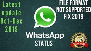 How To Fix WhatsApp Status file format not Supported