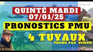 Pronostic Quinté du Mardi 07/01/2025 : Pronostics PMU, 4 Tuyaux, Bases Solides et Tocard du jour