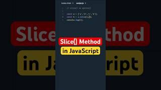 #18 JavaScript Interview Question | Mastering the Slice Method #Shorts #JavaScript