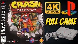 Crash Bandicoot | PS1 | 4K60ᶠᵖˢ UHD | 100% Longplay Walkthrough Playthrough Full Movie Game