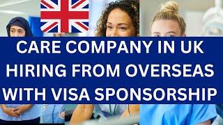 Care Company Currently Hiring with Visa Sponsorship|Many Roles for available|Apply Now from overseas