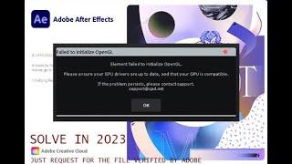 Element failed to initializeOpenGl solved in2022(subscribe,get file via telegram @piikayworks)