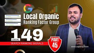 Google's Local Organic Ranking Factors Groups | 149 Local Search Ranking Signals | Sajib Roy