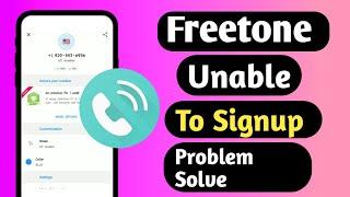 Freetone Create Account Problem Fix | Freetone Unable to Signup Problem Solve