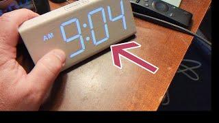 DreamSky Wooden Digital Alarm Clock Review | Sleek Design, Large Numbers, and Handy USB Port