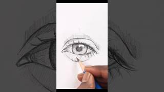 Easy way to draw a realistic eye #art #shorts #painting