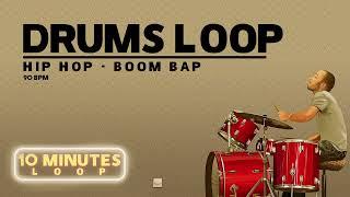 FREE DRUMS LOOP - Hip Hop / Boom Bap - 90 BPM 