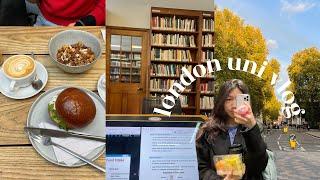 reading week vlog | lots of studying, cafes️, london uni