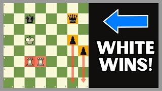 2 Rooks Better Than Queen and Pawns??  A Neat Chess Puzzle!