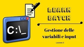 Gestione input e variabili ~ Lezione 2 Batch