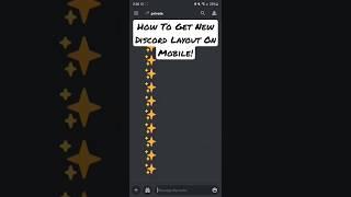 How To Get The New Discord Layout On Mobile! #discord #secret #easteregg #gaming