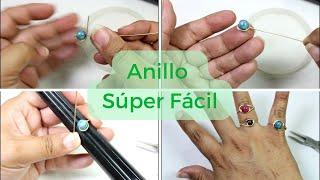 Cómo hacer un anillo súper fácil... aprende a hacer un anillo en alambrismo... anillo diy.