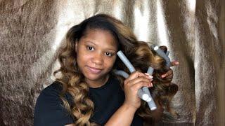 How to flexi rod hair | night hair routine