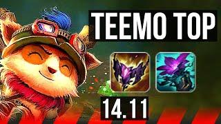 TEEMO vs AATROX (TOP) | 11/1/5, 7 solo kills, Legendary, Rank 10 Teemo | NA Master | 14.11