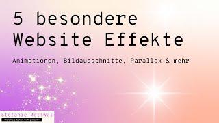 Website Effekte für das gewisse Etwas