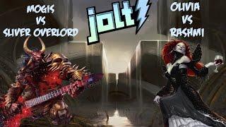 Jolt - Commander - Mogis, God of Slaughter vs Sliver Overlord // Olivia Voldaren vs Rashmi