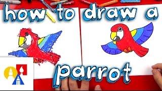 How To Draw A Cartoon Parrot