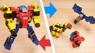 [LEGO Mini Robot Tutorial] Dinosaurier Transformator Mech - Baby Dinobot Freunde Combiner Ver.