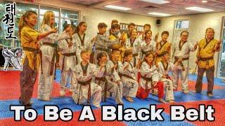 To Be A Black Belt