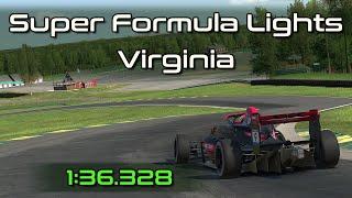 iRacing SFL Super Formula Lights Virginia (VIR) Q Hotlap 1:36.328 - 2025 Season 1