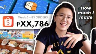 Selling Merch on SHOPEE  how much i made + packing orders  | Small Business Philippines